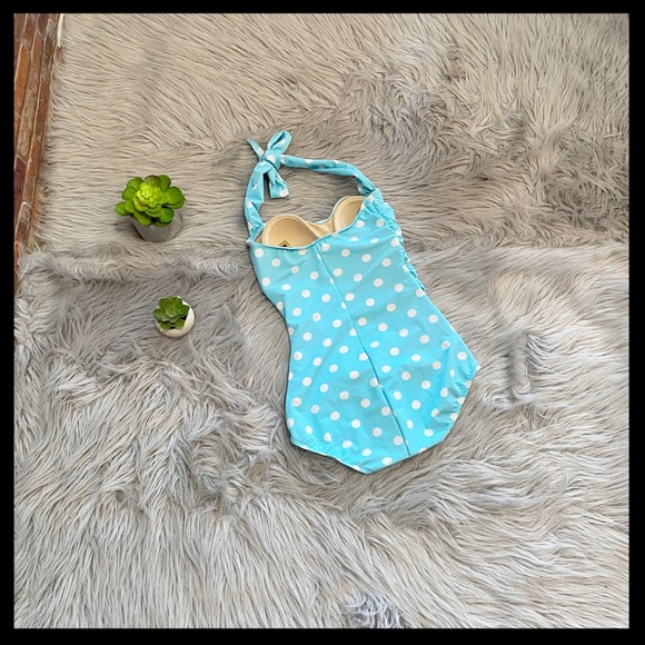 NWT Modcloth Esther Williams Polka Dot Swimsuit - Picture 3 of 5
